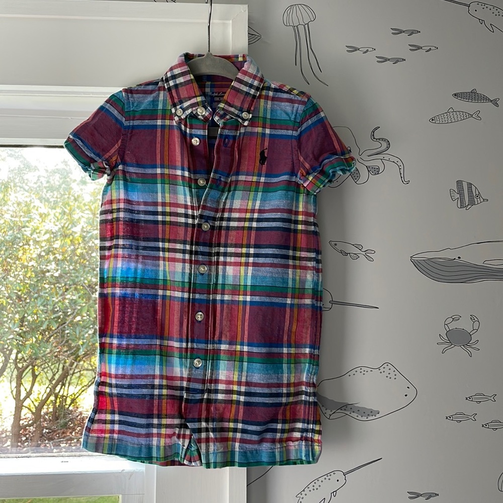 Baby Boy Ralph Lauren Button Down Onsie